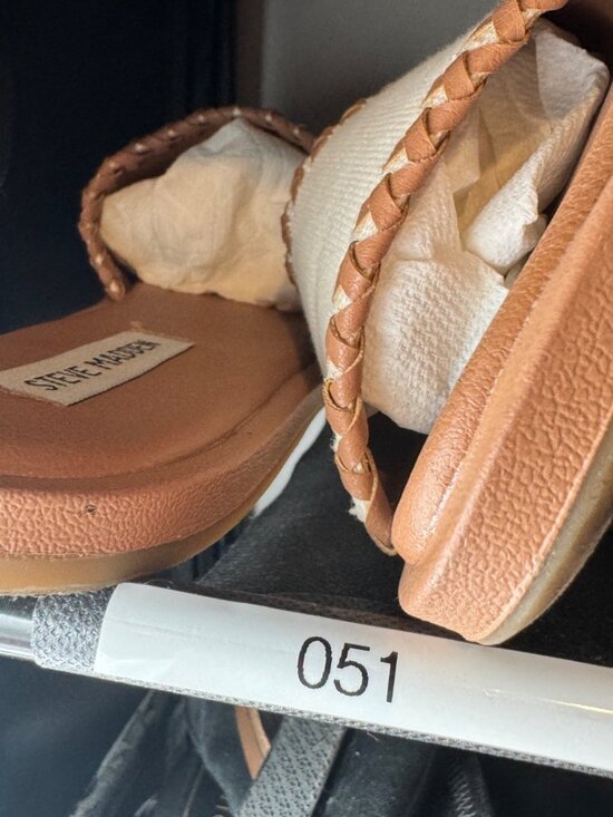 Steve Madden Kaya Cream Sandals Slides woman’s size 10 spring summer - Picture 11 of 11